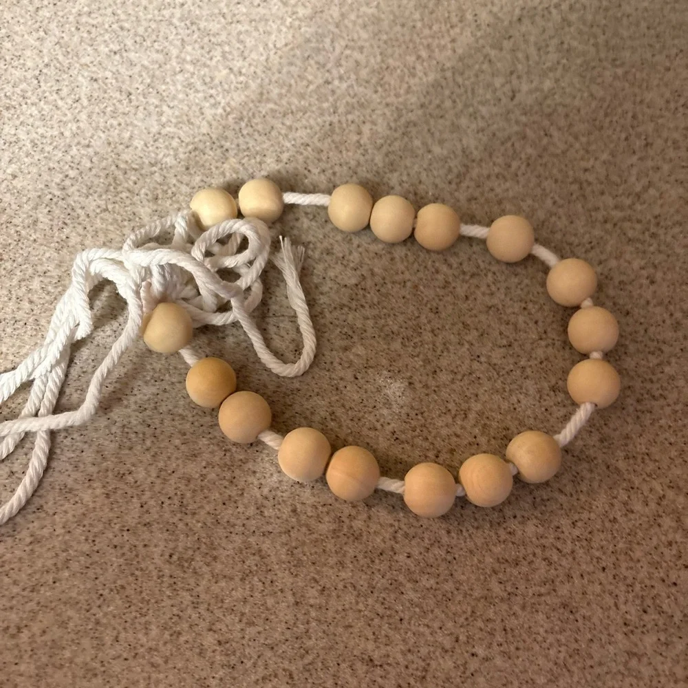 Elegant Cream Macrame Wall Decor Craft Kit (pole not included) NWT
